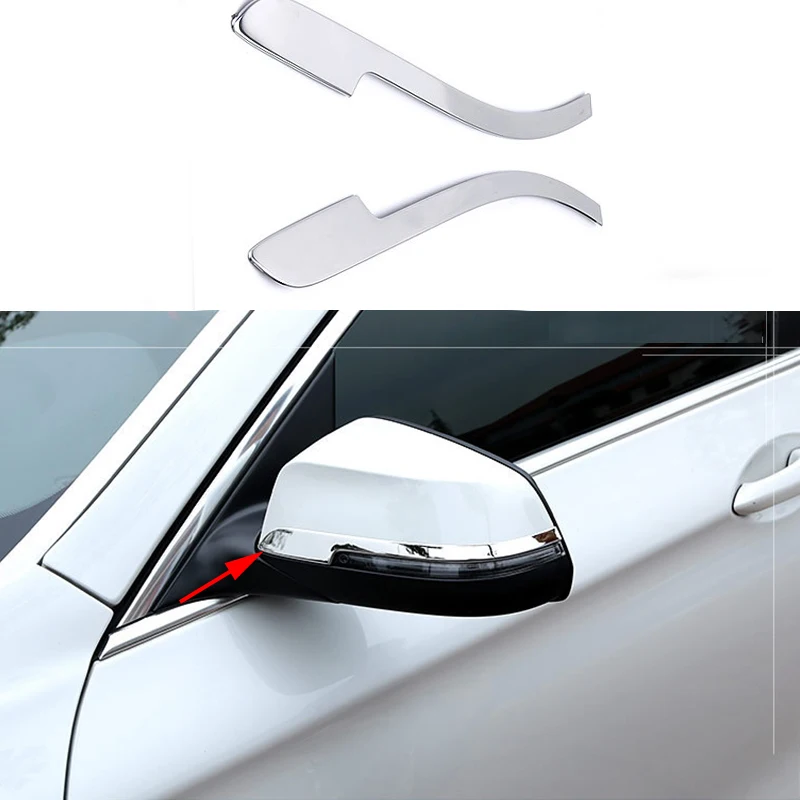 

2X STAINLESS DOOR SIDE MIRROR COVER TRIM GARNISH FOR BMW 7 Series F01 F02 13-15 & 5 Series F10 5 Series GT F07 2014-2016