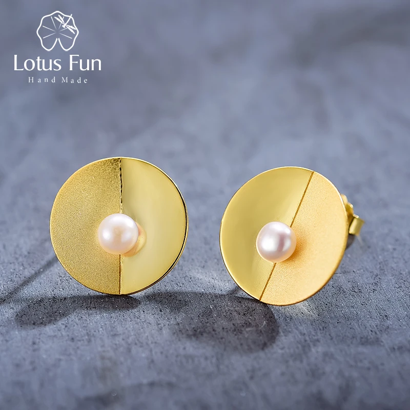 Lotus Fun Настоящее серебро 925 пробы натуральный жемчуг креативное ювелирное изделие минимализм настенная