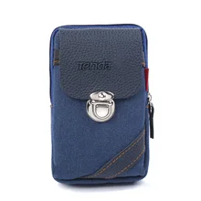 Мужские сумки на пояс, холщовые, с поворотным замком, для мобильного телефона, поперечное сечение, высокая емкость, сумки на пояс, карман для монет