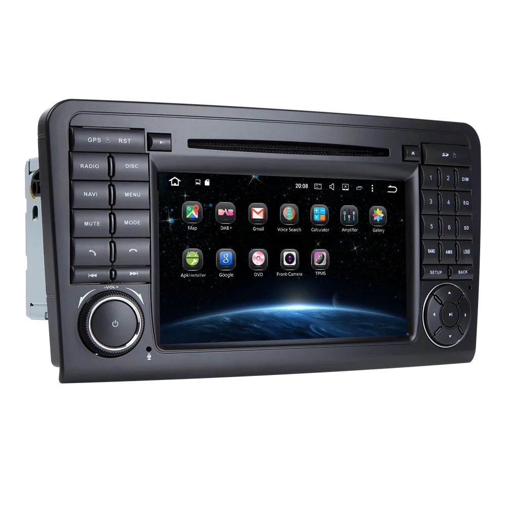 Eunavi 2 Din Android 8 0 WiFi gps Navi Octa Core Blotooth Стерео DVD плеер для Benz ML Class W164 ML300 ML350 ML450