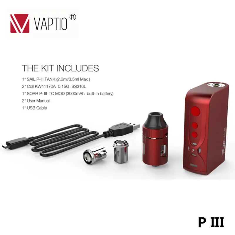 Электронная сигарета P3 Vape комплект 3000 мАч встроенный аккумулятор 100 Вт коробка