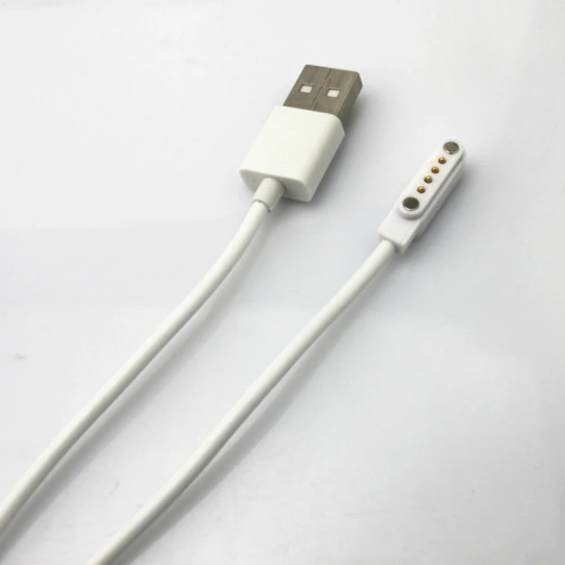 

USB 2.0 Male to 4 Pin Pogo Power Charger Cable Magnetic Charger Cable Cord for Smart Watch GT88 GT68 KW08 KW18 KW99