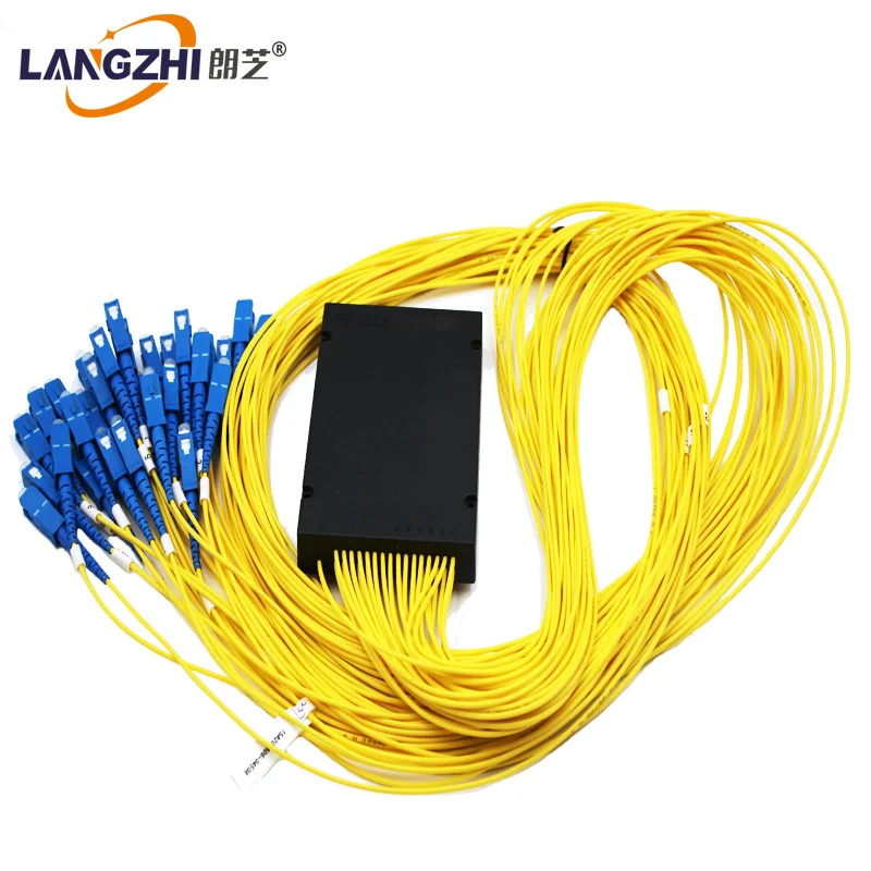 Langzhi 1*32 Catv Glasvezel Plc сплиттер Pigtail одиночный режим Met Sc/apc разъем Voor Ftth 1x32 ODN модуль