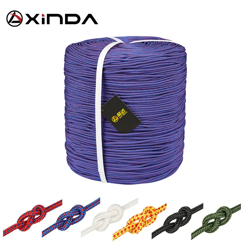 شيندا Escalada Paracord تسلق الصخور حبل اكسسوارات الحبل 4mm القطر عالية القوة Paracord حبل إنقاذ بقاء المعدات