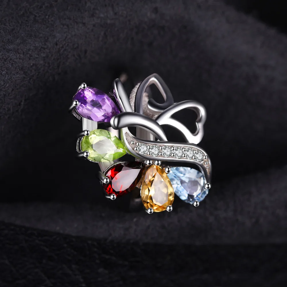 JewelryPalace бабочка 2.4ct Подлинная Аметист гранат перидот цитрин голубой топаз