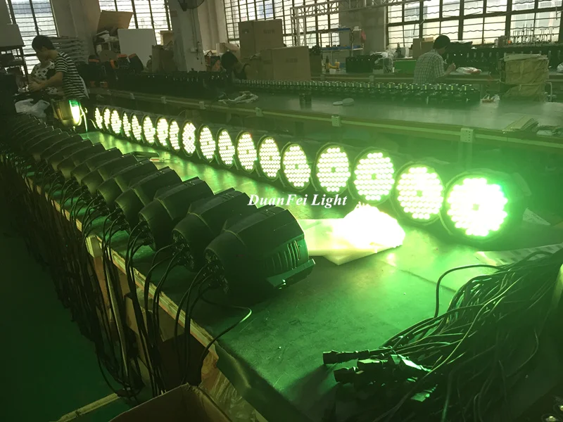 10 шт.+ Case DMX Номинальной СВЕТОДИОДНЫЕ RGB 54x3 Вт 3in1, крытый номинальной led pro LED par может стиральная эффект