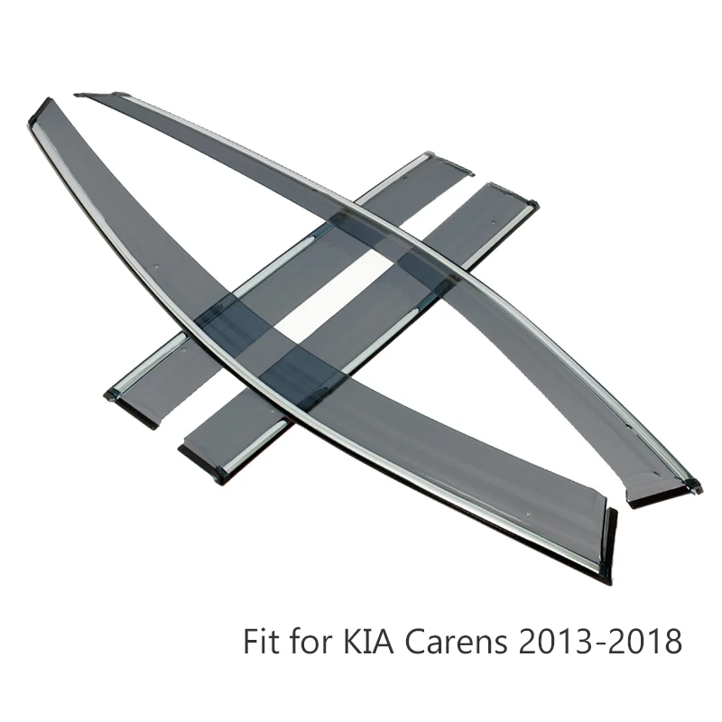 Высокое качество 4 шт. дым окно дождевой козырек для Kia Carens 2013 ABS Vent Защита от солнца дефлекторы гвардии аксессуары - Цвет: Carens 2013-2018