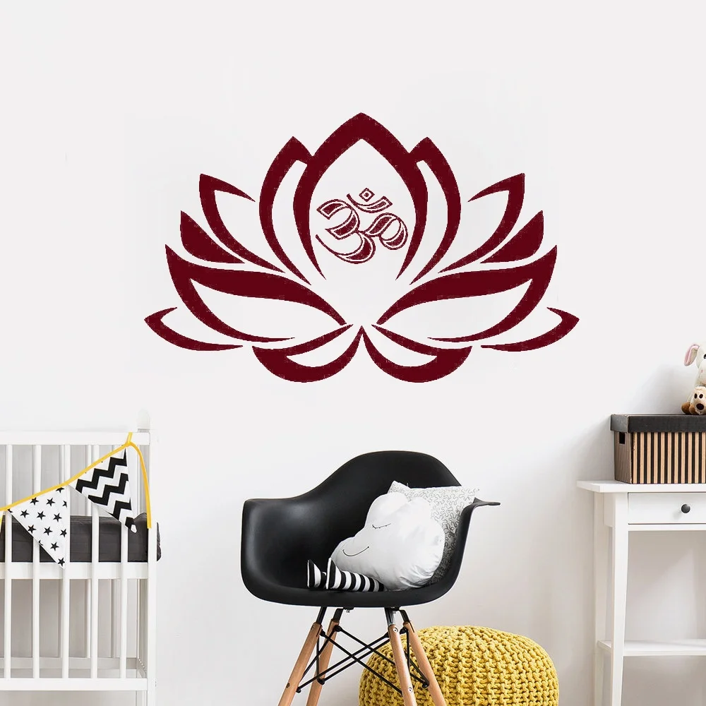 Yoga Lotus Flower OM Decal Vinyl Wall Stickervinyl wall stickerswall
