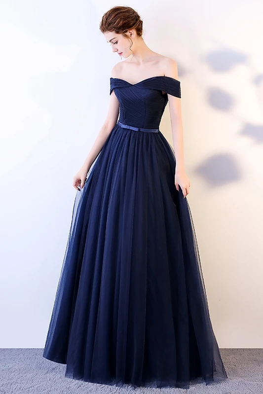Beauty Emily Royal Blue Elegant Lace Up Long Evening Dresses 2019 Long Formal Party Prom Women Dresses A line Party 