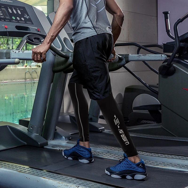 UABRAVBlack колготки для бега для мужчин спортивные штаны компрессионные колготки для фитнеса, леггинсы для тренировок Баскетбол упражнения Велоспорт Спортивная одежда