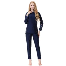 Женский ислам 3 шт полное покрытие ислам ic длинный купальник для мусульман купальный костюм с хиджабом Буркини цветочный скромный Мусульманский купальник