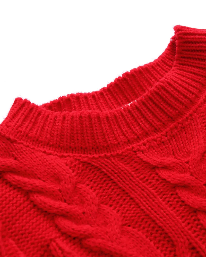 Новинка, весна г., вязаный зимний теплый свитер для девочек Одежда для детей пуловеры, Свитера Вязаная одежда для девочек от 3 до 7 лет