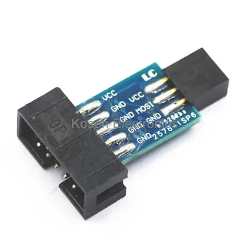 

New 10 Pin to Standard 6 Pin Adapter Board For ATMEL AVRISP USBASP STK500 Convert