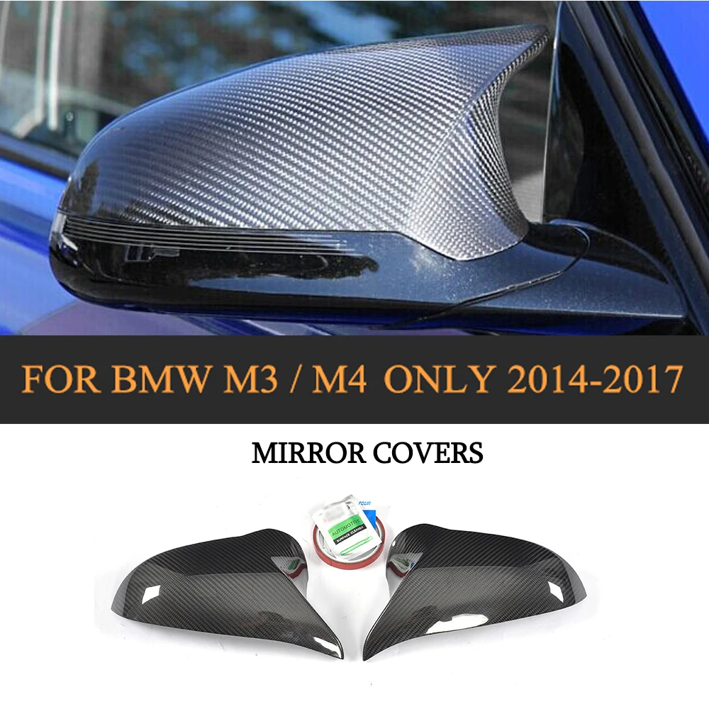 DRY Carbon Fiber Rear View Mirror Covers Add On Style For BMW F80 M3