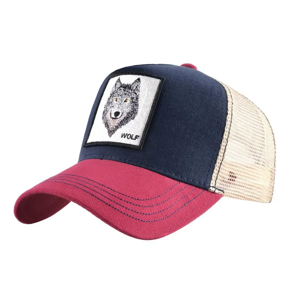

2019 new Animals Embroidery Baseball Caps Men Women Russian Snapback Hip Hop Hat Russian Sun Gorras Unisex Wolf animal cap