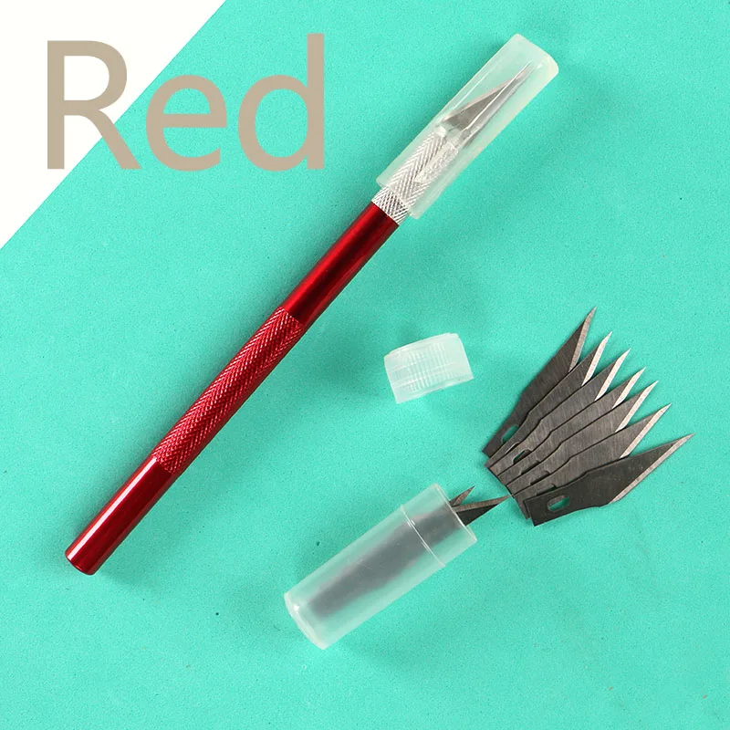 Red DUOFEN инструменты для рукоделия алюминиевый детальный трафарет нож для рукоделия проект скрапбукинга альбом книга - Цвет: Red