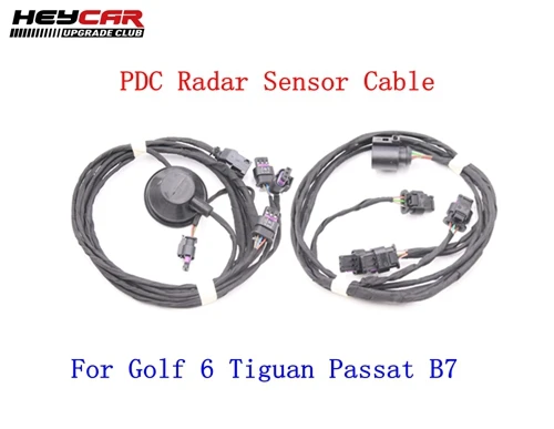 PDC радар Сенсор кабель для VW Golf 6 Tiguan 2008- Passat B7 - Название цвета: Черный