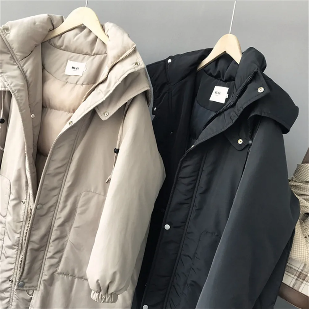 Thick Warm Duck Down Jacket Women Winter 2018 Hooded Outerwear Coats Female Long Casual Down puffer jacket Parka branded ZCX9081 (9)