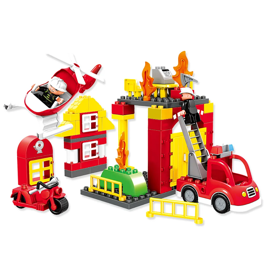 112 шт. совместимые Legoe Duploe строительные блоки игрушки для детей детские подарки