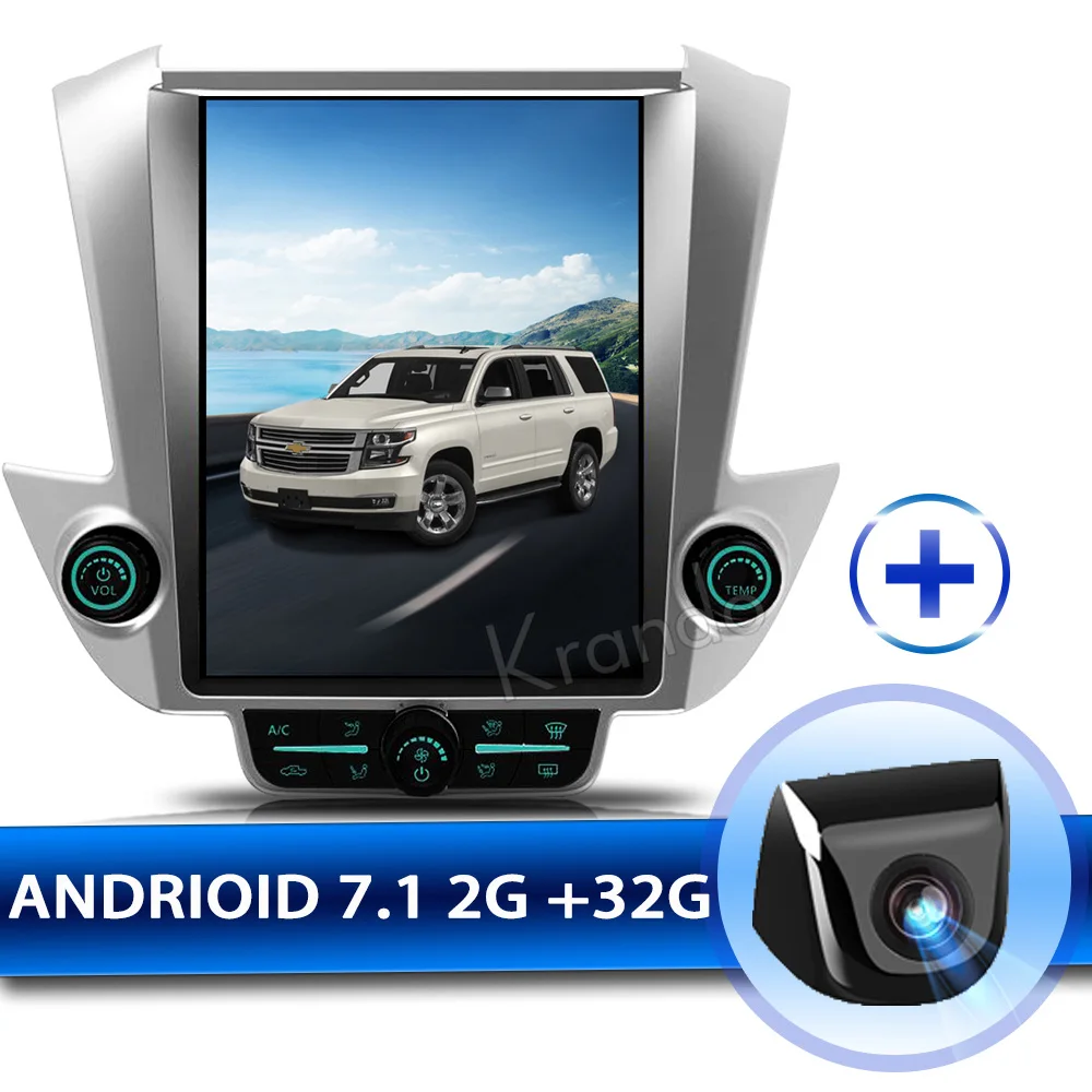 Krando Android 8,1 12," Tesla стиль вертикальный Автомобильный gps для GMC Yukon/Chevrolet Tahoe Suburban+ навигационная система Радио BT - Цвет: with rear camera