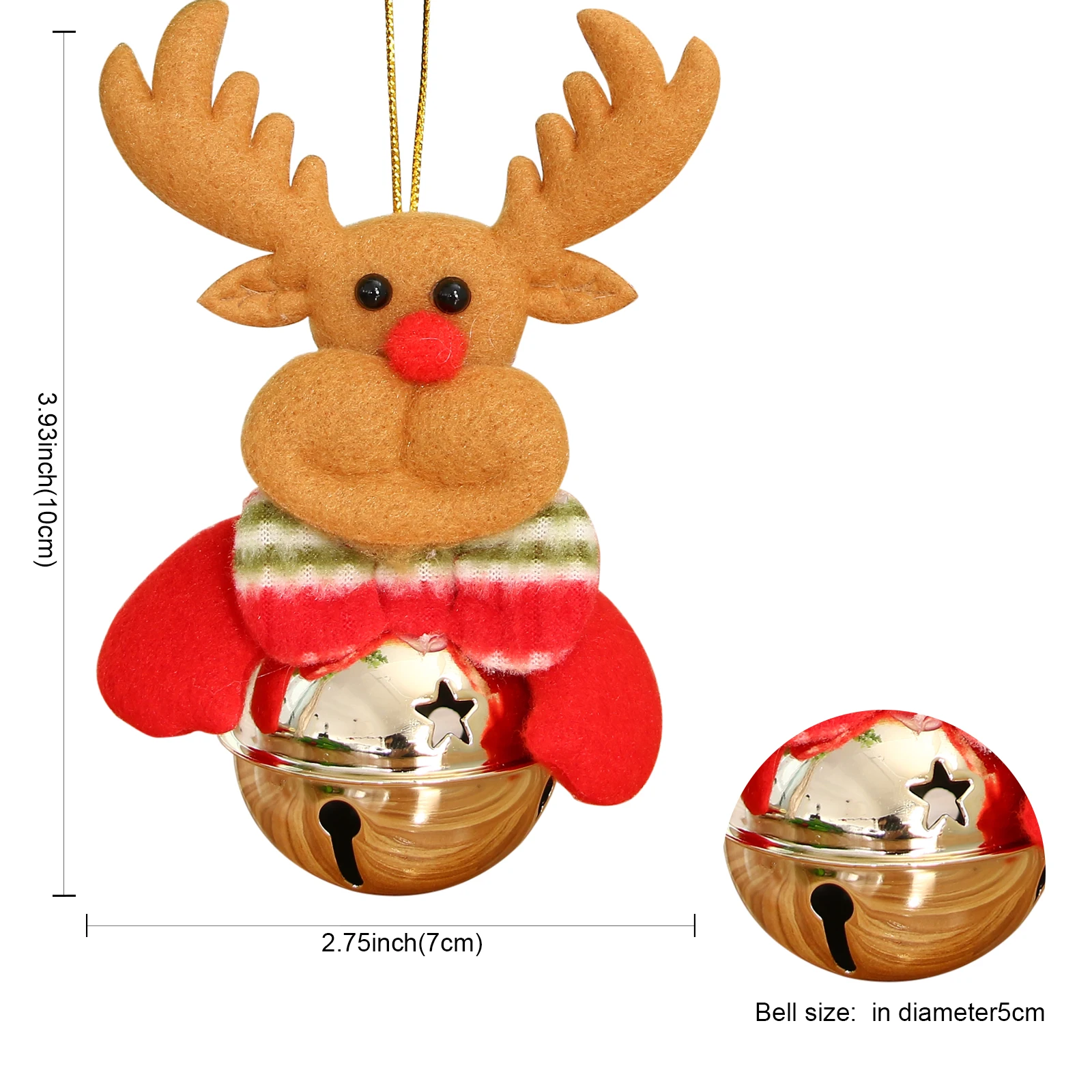 Новые 1 шт. мини Подвески рождественские колокольчики Рождественская елка Снеговик колокольчик украшения Санта Клаус колокольчик Снеговик кукольные украшения