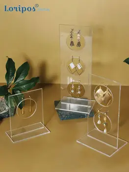 

Jewelry Rack Earrings Hanger Ear Stud Display Stand Table Desk Earring Storage Bracket Acrylic Jewelry Hanginger Display Props
