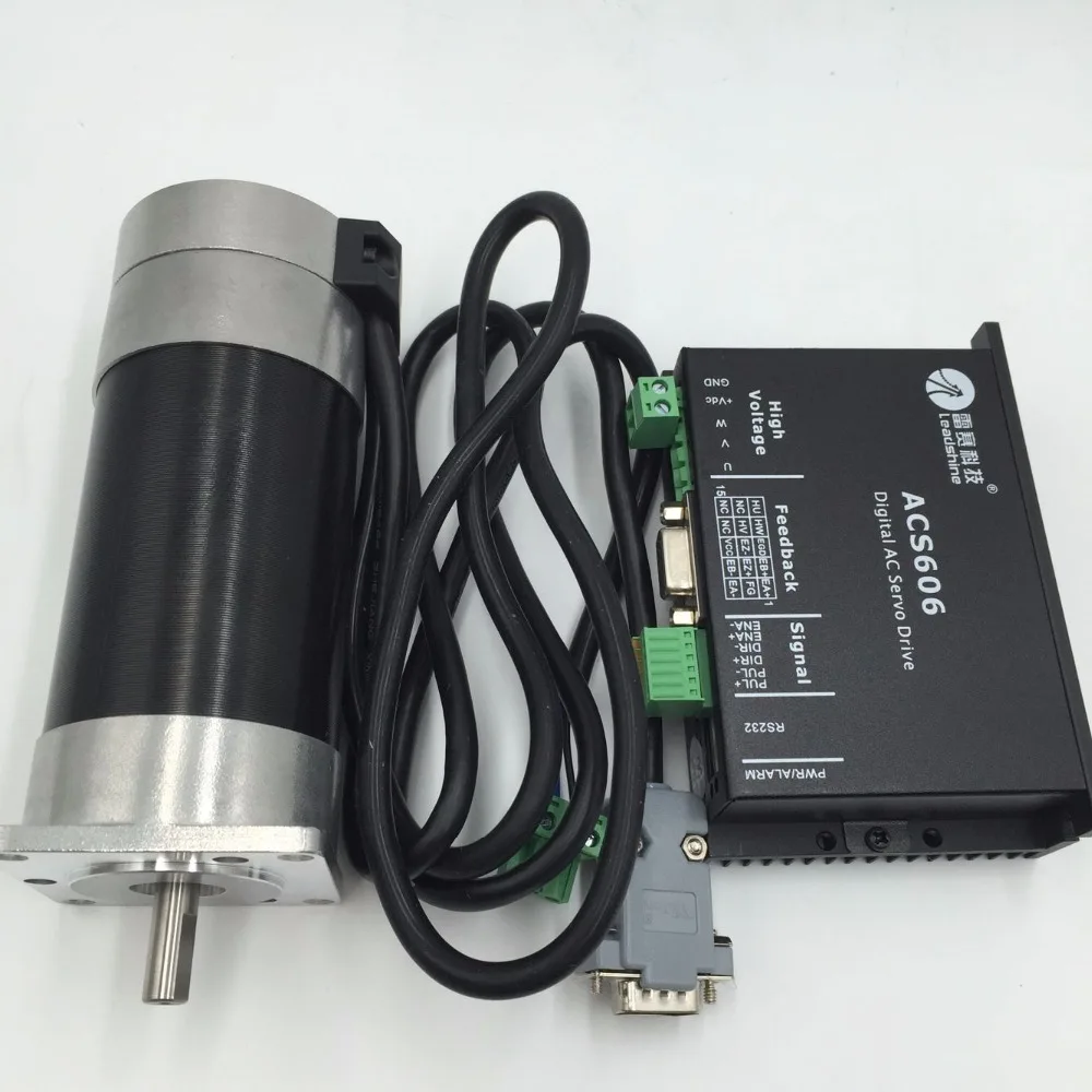 

DC36V Brushless 0.41Nm Servo Motor 130W + DC18-60V Motor Driver 3000rpm with 3meter Encoder Cable Leadshine Original