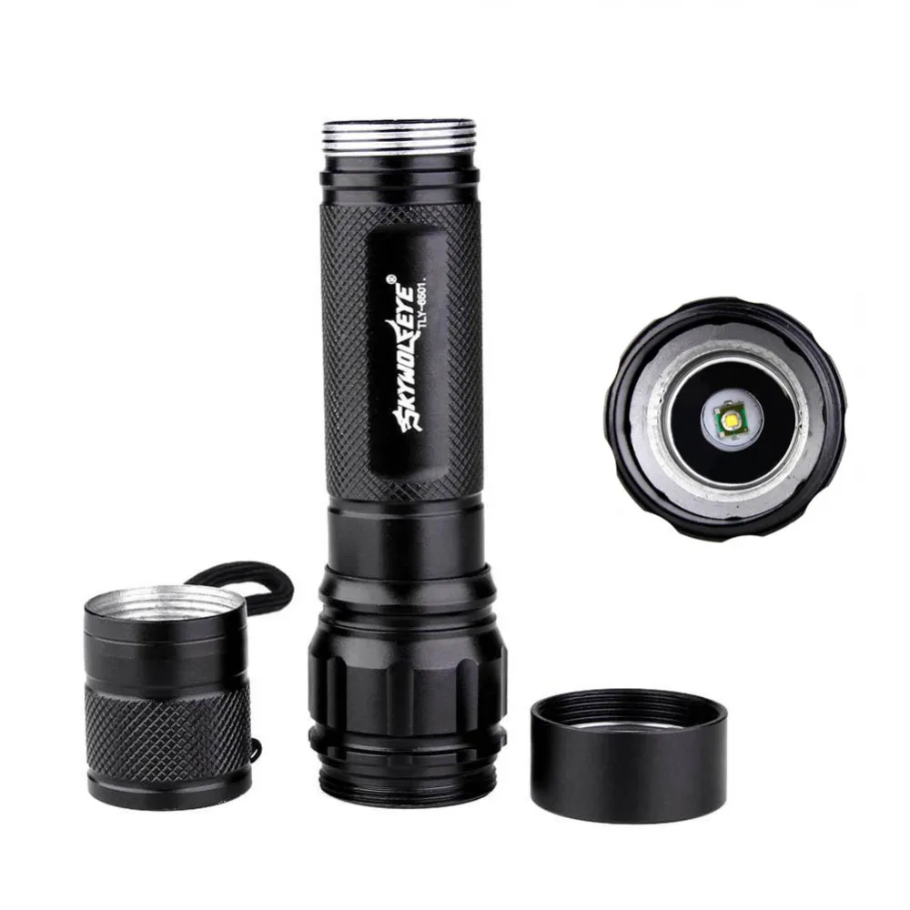Светодиодный фонарик 2000 лм 3 режима XPE T6 lampe 18650 мощный с масштабируемым фокусом