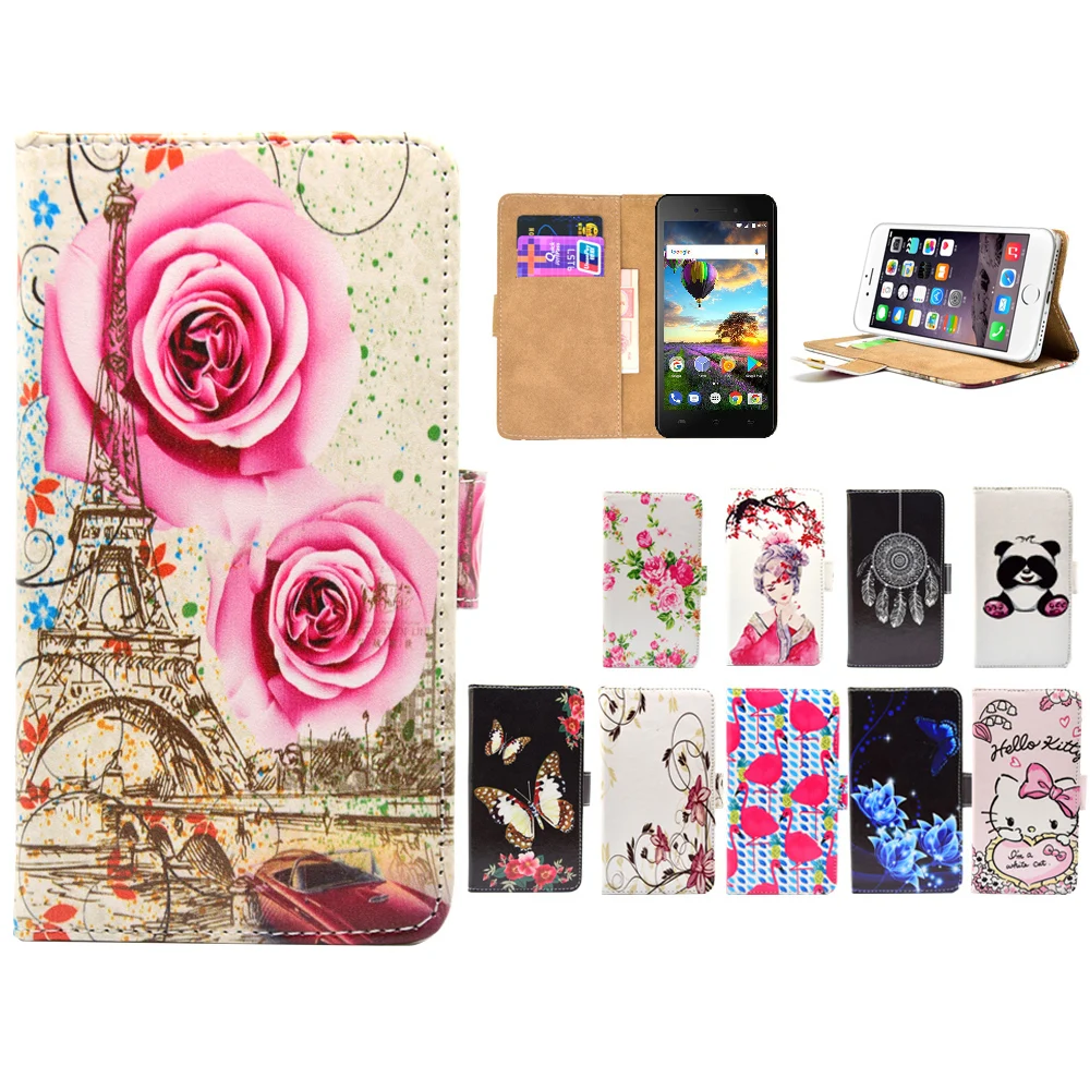 

LIHAIJUN 3C Higt quality Cartoon Flip pu leather Phone Cases Cover For BQ BQ-5206L Balance