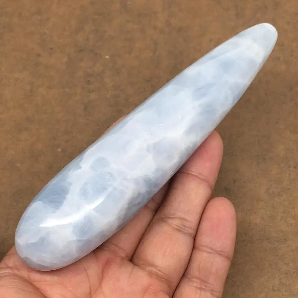 

beautiful natural celestite CRYSTAL massage stick