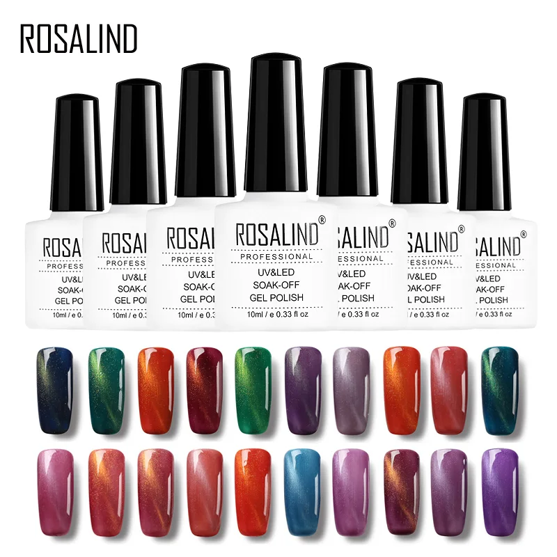 

ROSALIND Gel 1S 10ML 3D Cat Eyes Magnet Gel Nail Polish UV LED Gel Lacquer For Nail Extension Soak Off Design Nail Art Manicure