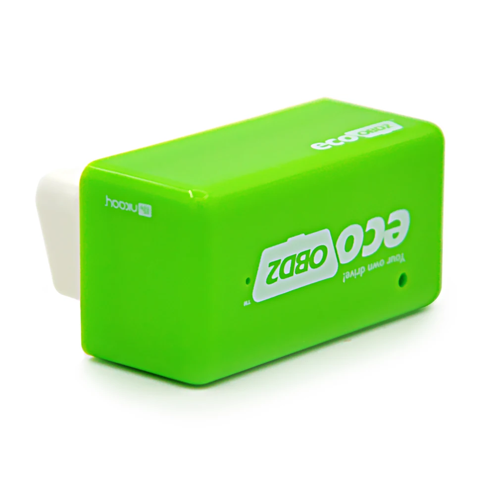 100pcs/lot ecoobd green color Plug and Drive EcoOBD2 Economy Chip Tuning Box for Benzine 15% Fuel Save