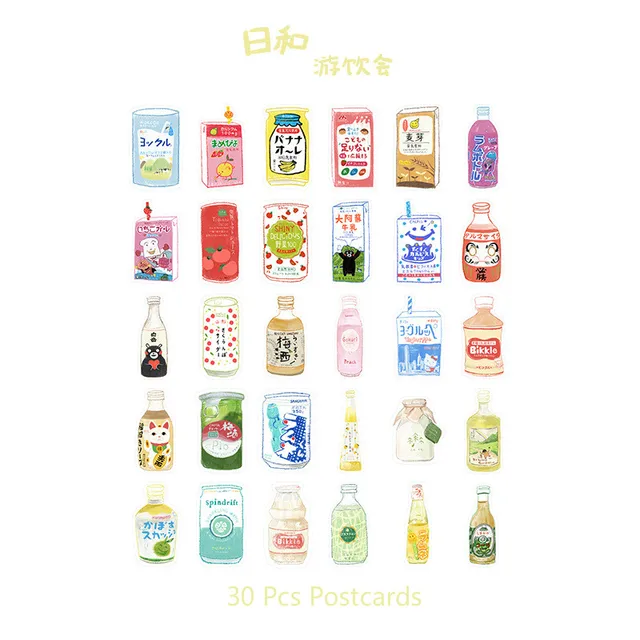 party drinks 30pcs pack japanese cute postcard cartoon post card cute postcards