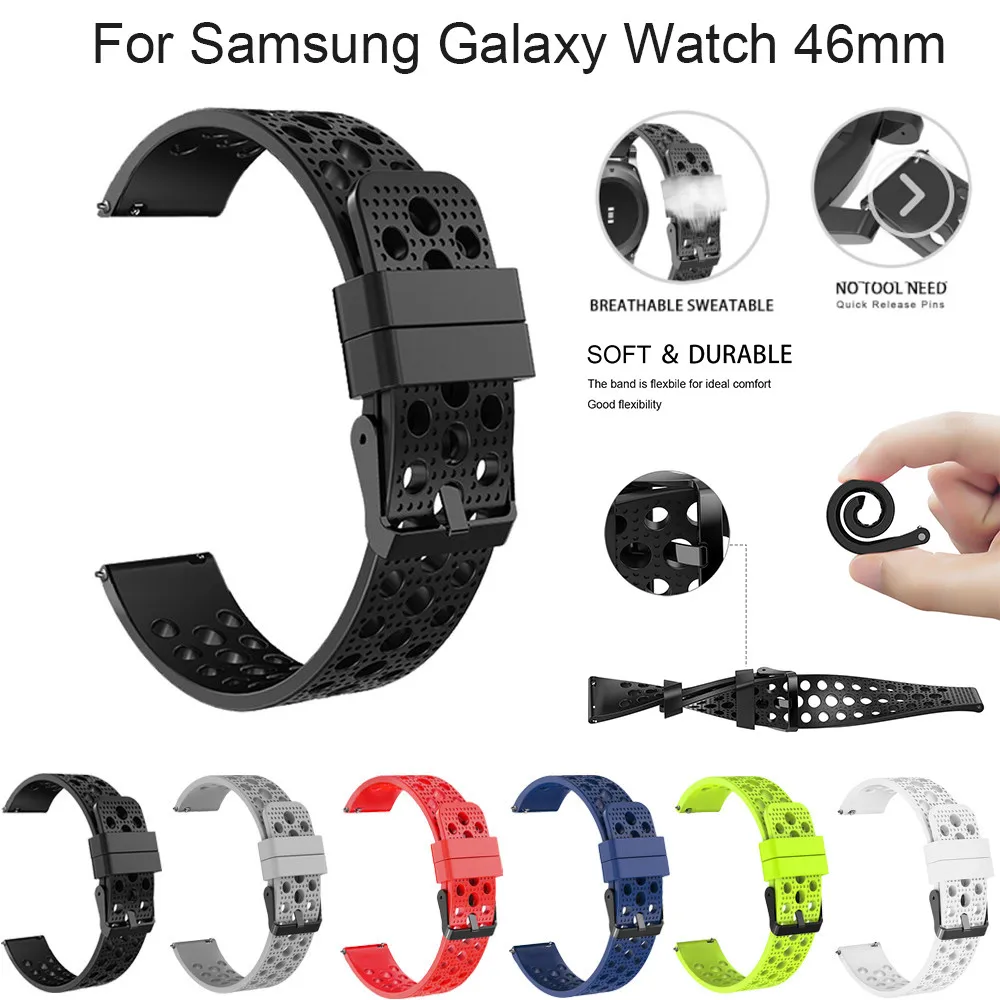 

Gear S3 Frontier band for Samsung Galaxy watch 46mm strap 22mm Silicone watchband Bracelet Huawei watch GT strap S 3 Classic 46