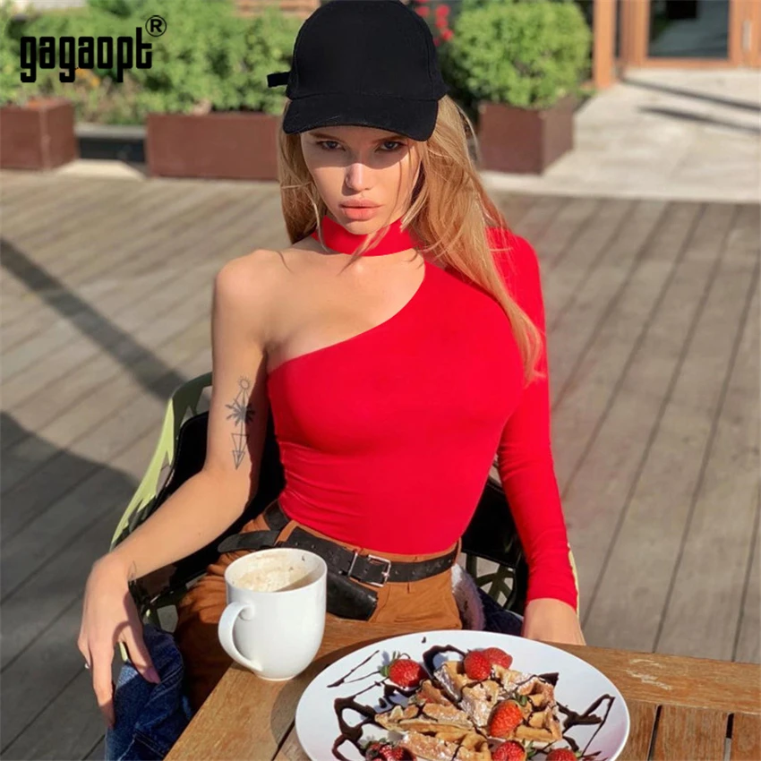 Hugcitar-cotton-halter-one-shoulder-sexy-bodysuit-women-new-fashion-winter-spring-solid-bodycon-casual-body