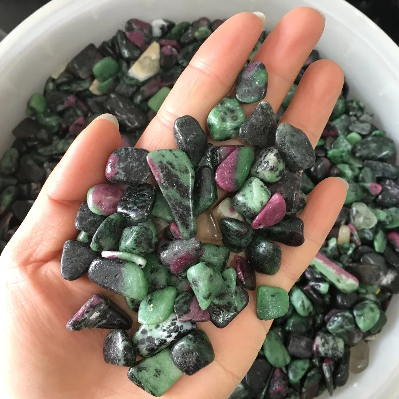 

50g Natural Red Green Epidote Crystal Morganite Gravel Ruby Rock Quartz Raw Gemstone Mineral Specimen Decoration Energy Stone