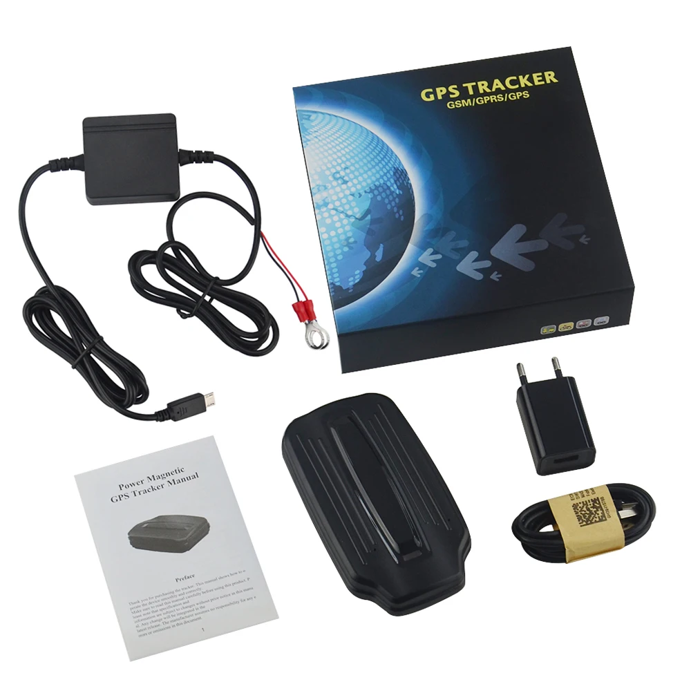 box with charger Автомобильный gps-трекер LK209A водонепроницаемый локатор актива Длинный резервный магнит автомобильный gps-навигатор ударное падение gps-сигнализация+ gsm-трекер - Цвет: box with charger