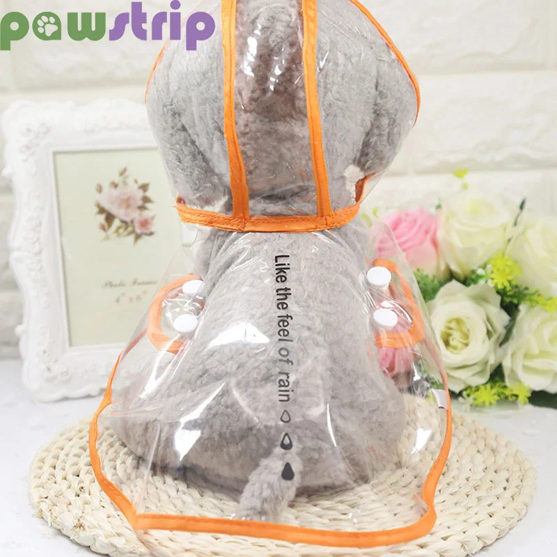 

pawstrip 4 Colors Pet Dog Raincoat Transparent Waterproof Dog Coat Small Dog Clothes XS-XXL