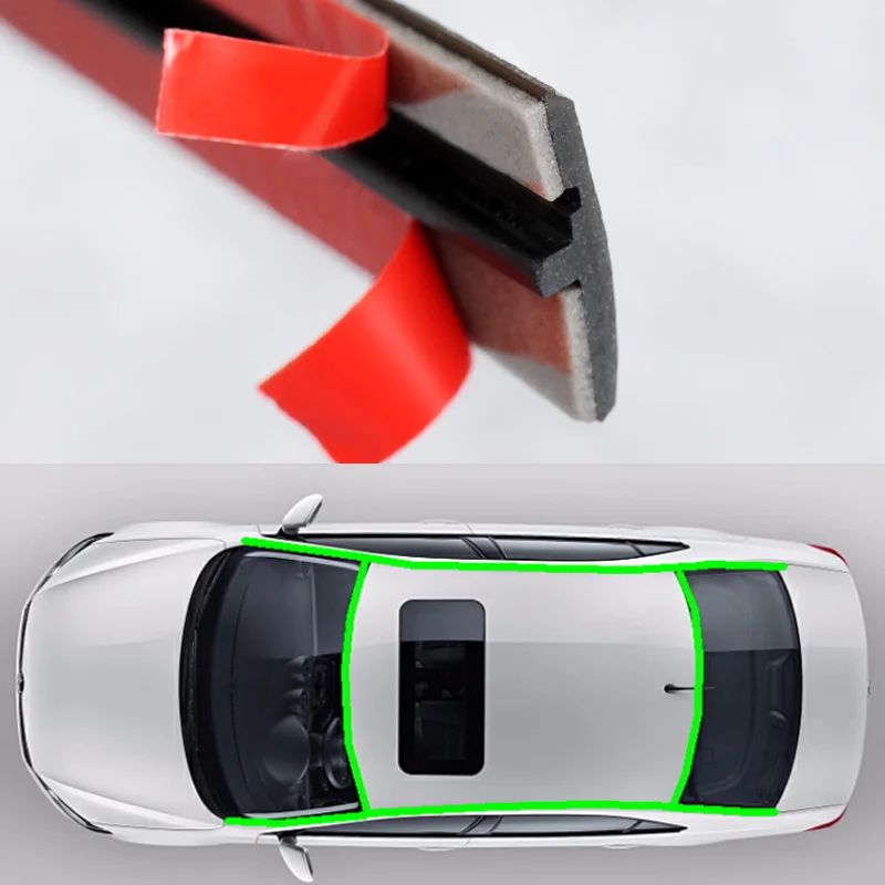 Car Rubber Strip Edge Sealing Strips Auto Roof Windshield Sealant Protector Seal Strip Sound Insulation Window Seals For Auto