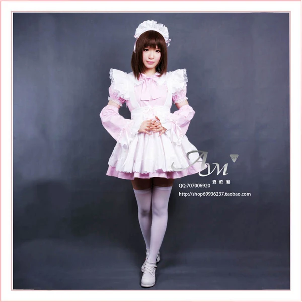 

Sexy Sissy Maid Cotton Dress Uniform Cosplay Costume Tailor-made[CK811]