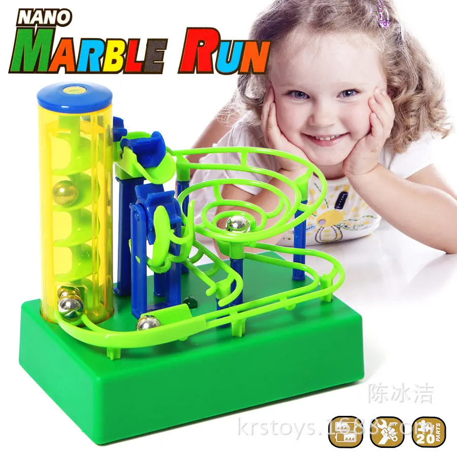 

Children toys Tornado Building 4D Master Electri lighting and music Marble Run early education kit