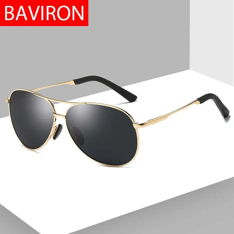 BAVIRON Polarized Sunglasses Men Pilot Sun Glasses Women Mirror uva uvb Driving Man Drop Shipping | Аксессуары для одежды