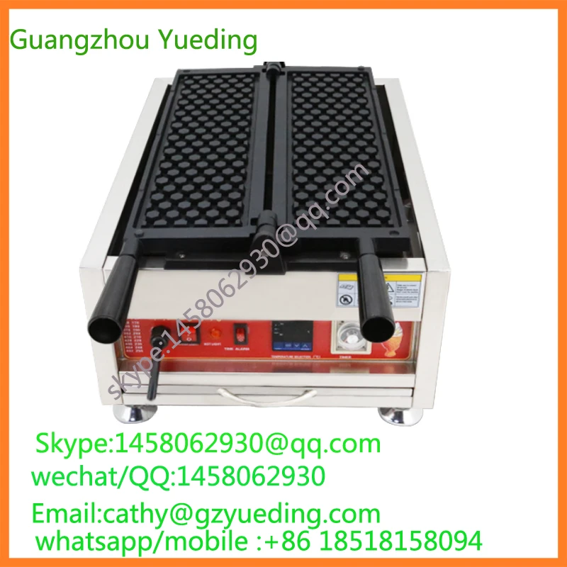 

Custom plug honeycomb waffle machine bubble waffle pop maker with CE certification