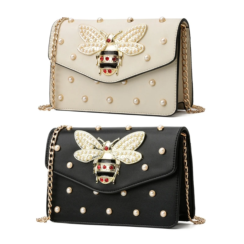 

THINKTHENDO Rivets Bag Messenger Crossbody Shoulder Bag Handbags Faux Leather Crossbody Bags Women