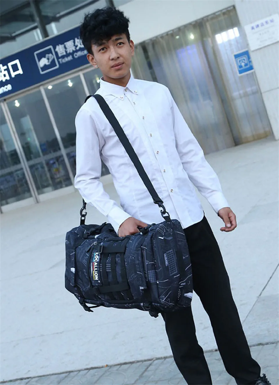 Местный Лев 50л вместительный мужской рюкзак для кемпинга военный тактический багаж сумка на плечо Мужская функциональная универсальная сумка