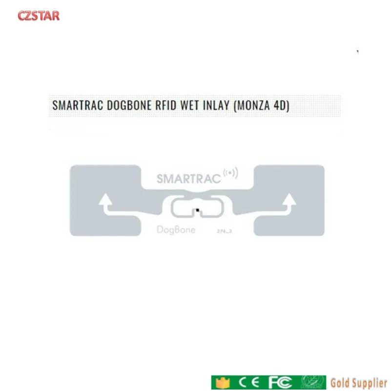 1000 шт/рулон UHF EPC global C1 gen2 тег smartrac стяжка rfid Impinj Monza 4D monzaR6 uhf влажная инкрустация