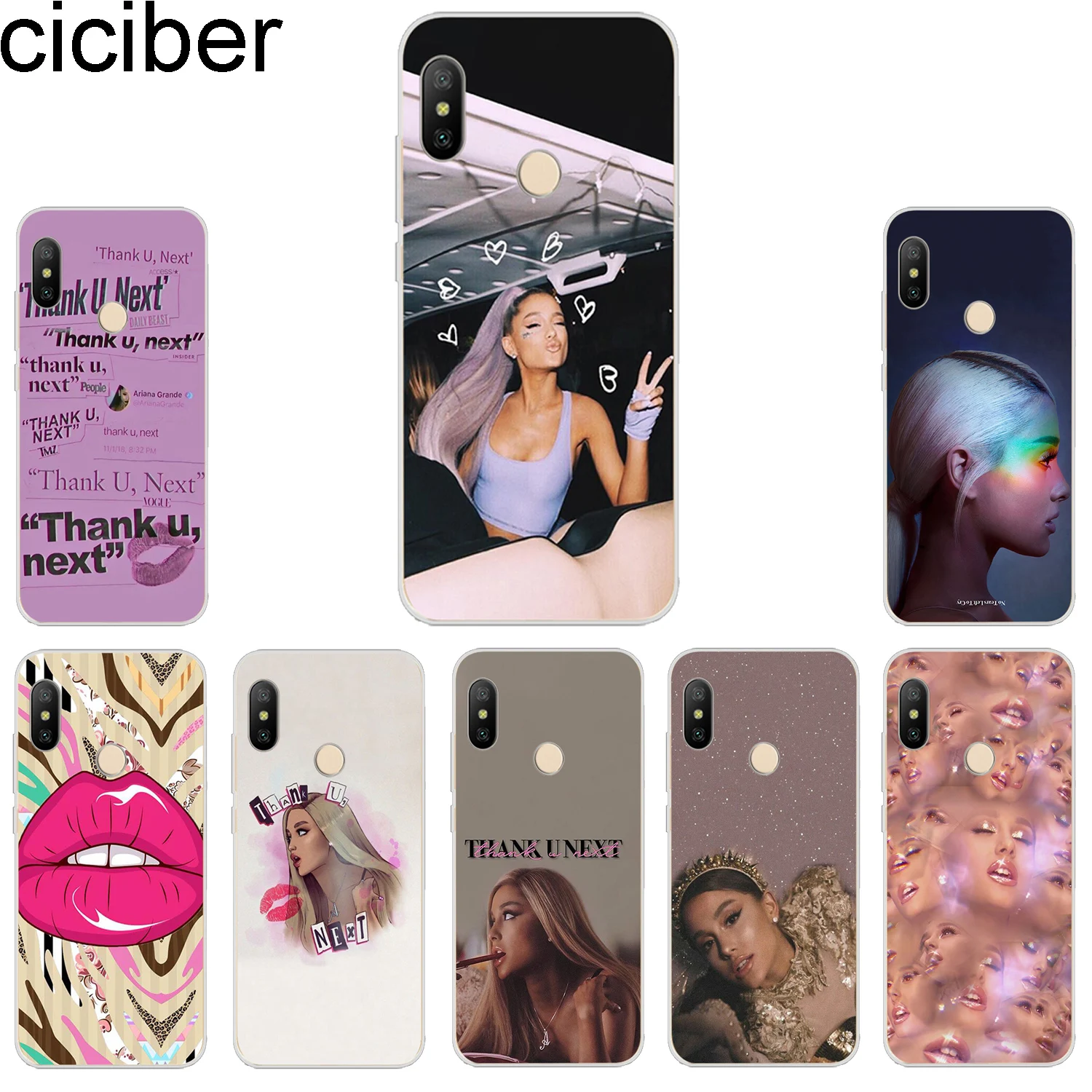 

ciciber Phone Case for Xiaomi Redmi Note 7 6 5 5A 4 4X 3 Pro Soft Back Cover for Redmi S2 5Plus 6A 4A 3S Y1 Lite Ariana Grande