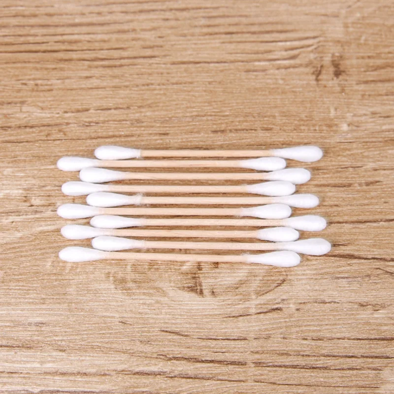 100Pcs bag Disposable Cotton Swabs Double Head Cotton Buds Cotton Tipped Applicator For Beauty Makeup Nose 4