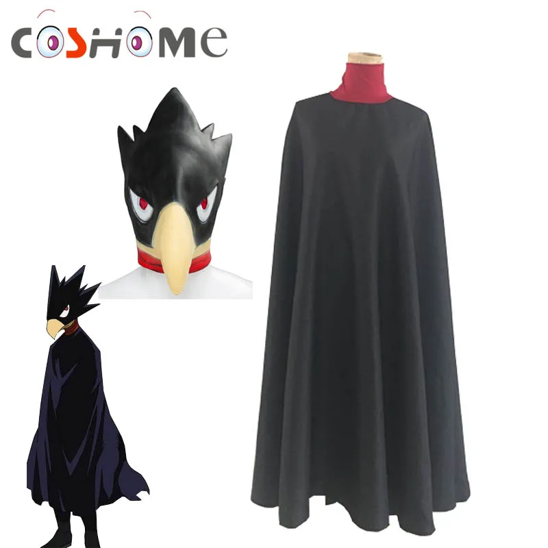 Coshome Boku no Hero Academy My Hero Academy Tokoyami Fumikage; костюмы для косплея; плащ; Маска; голова птицы; шлем; реквизит для косплея