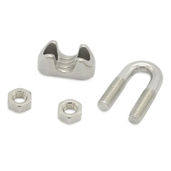 M3 1/8 Inch 304 Stainless Steel Saddle Clamps Cable Wire Rope Clips